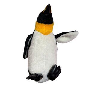 Emperor Penguin Plush Toy Fur Faux Leather Feet Stuffed Animal Plastic Eyes